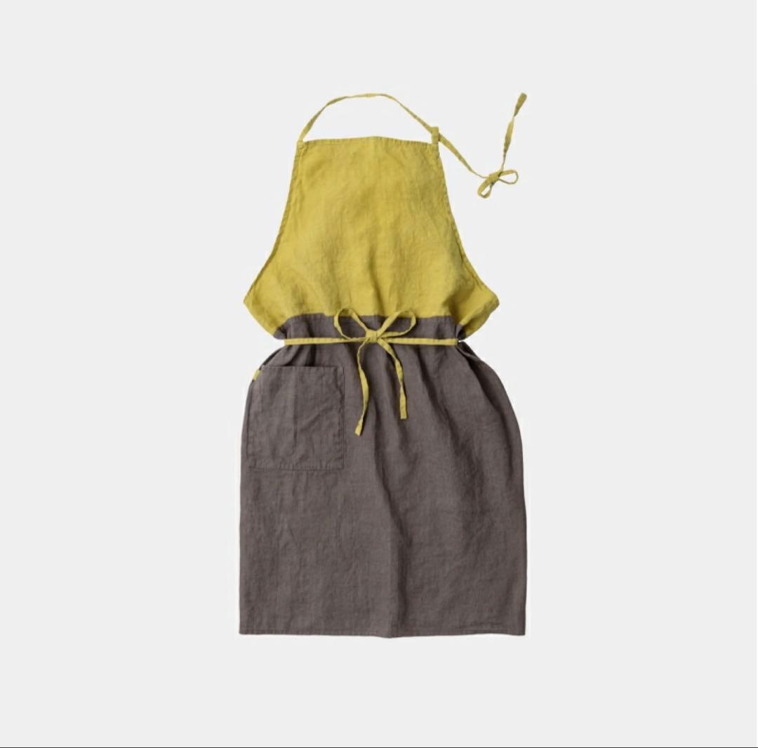 LINO E LINAフルエプロン カリーナ ミモザ リトアニアリネン