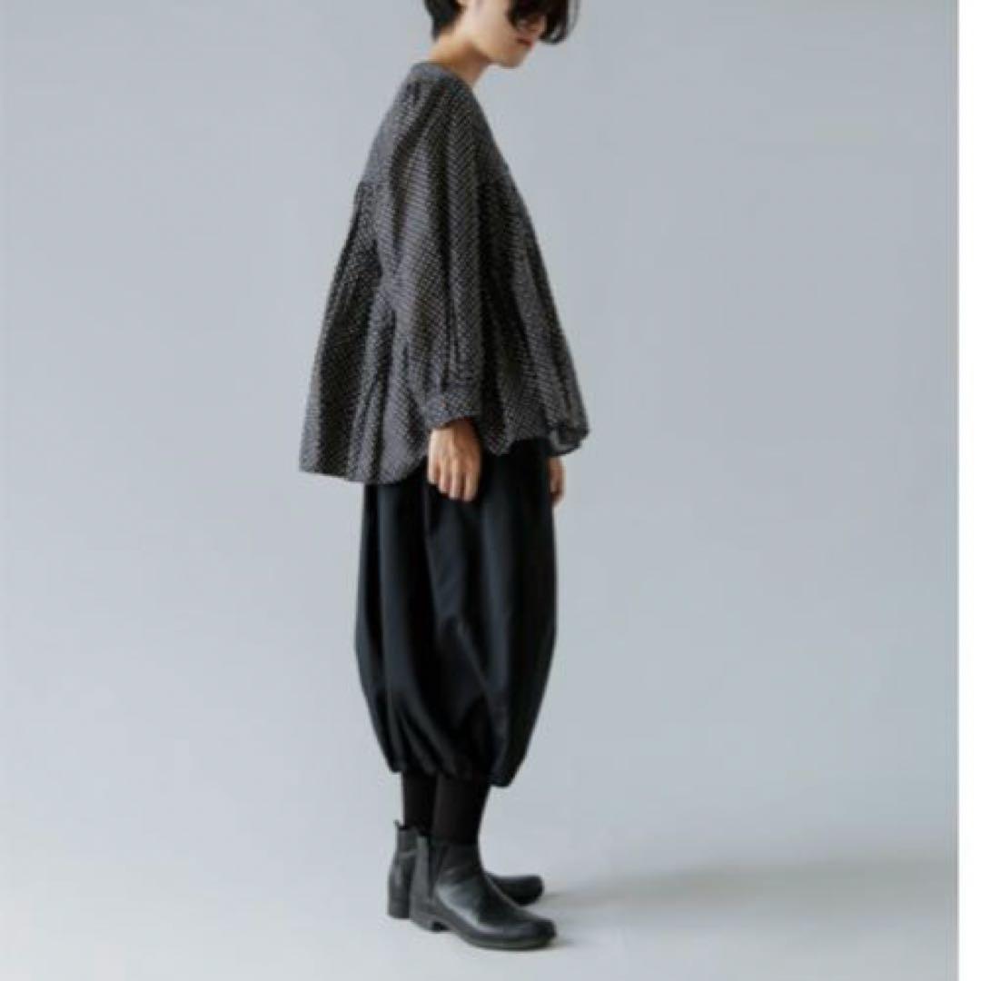 メゾン ド ソイル　80s コットン ブロック プリント Vネック シャツ