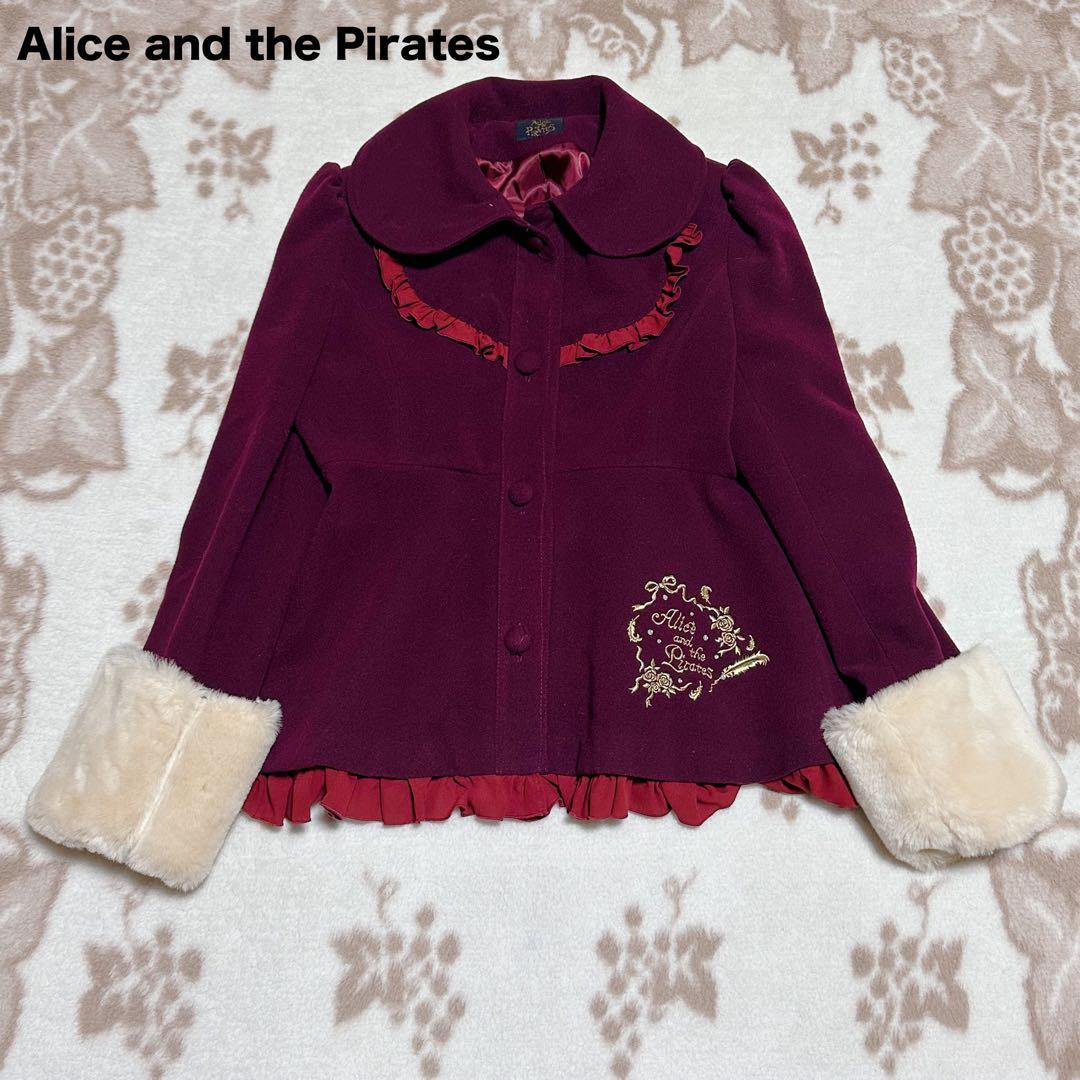 Alice and the Pirates フェザーローズ刺繍 ウール コート