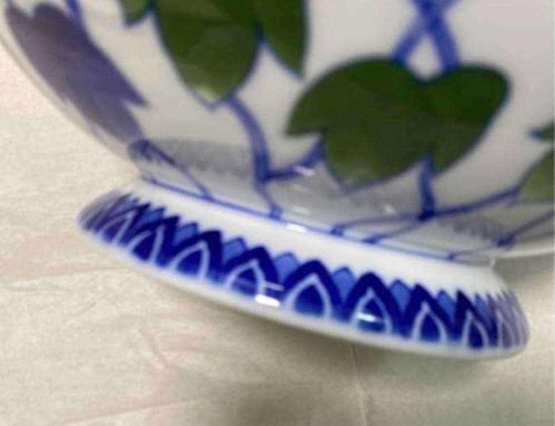 お値下げ中‼️　深川製磁 つる朝顔文 大蓋物 盛器　有田焼き