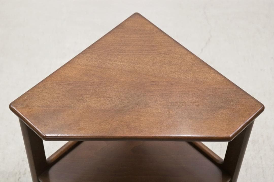 レトロ カリモク コーナー キャビネット 飾り棚 ラック 花台 ディスプレイ