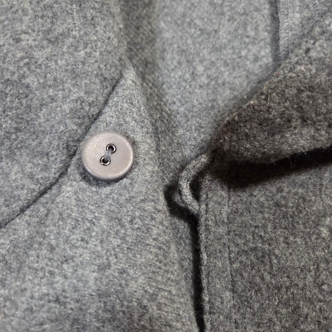 [美品]TO BE CHIC ウールポンチョコート ラビットファーポンポン