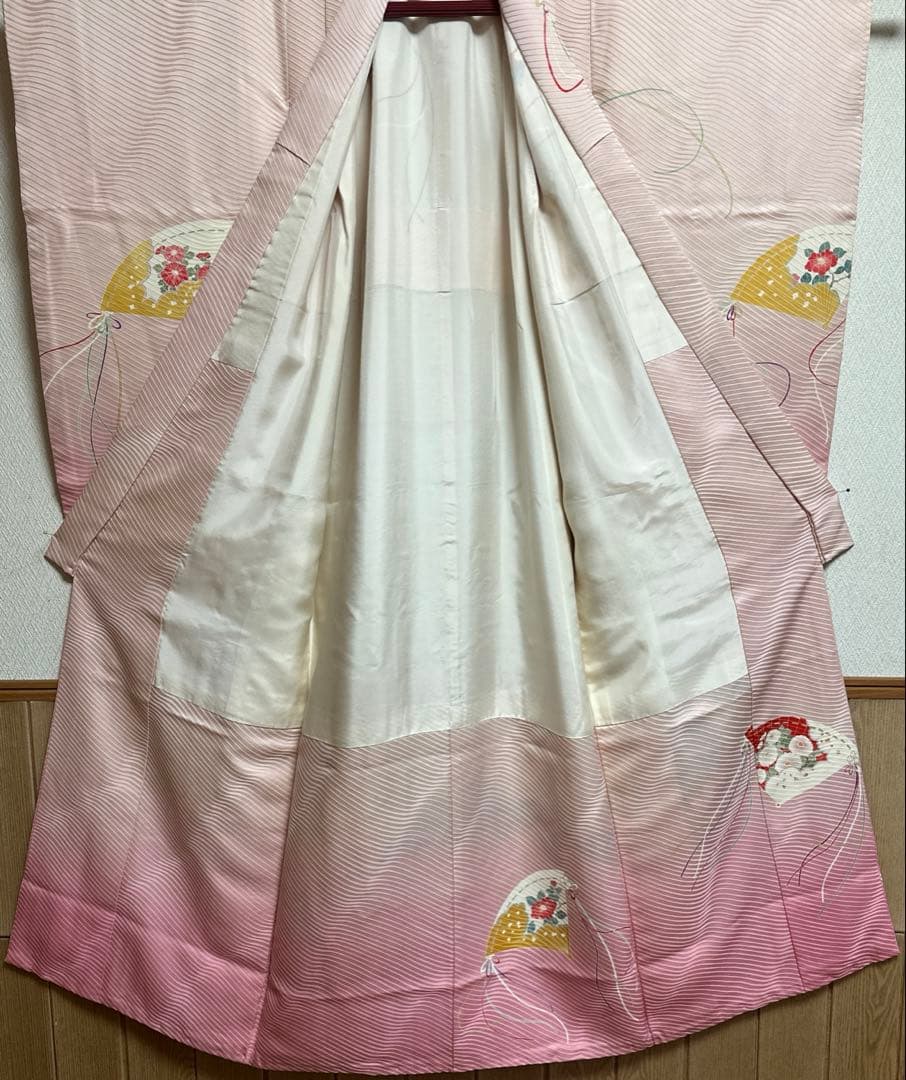 七五三　女の子　作家物　落款入り７歳　祝着　四つ身　逸品　長襦袢付き