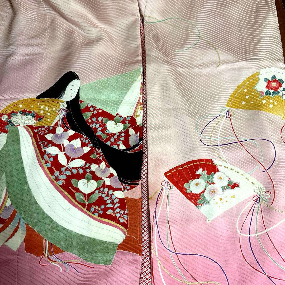 七五三　女の子　作家物　落款入り７歳　祝着　四つ身　逸品　長襦袢付き