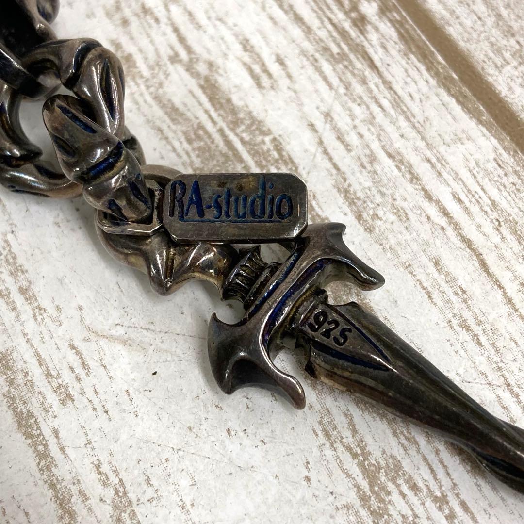 ra-2353) RA-Studio スカル＆ソード 925 キーホルダー
