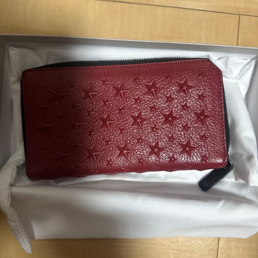 JIMMY CHOO レッド 財布 星型エンボス