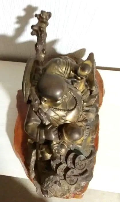 ✨セール✨アンティーク銅製仏像　開運商売繁盛の神様七福神　布袋尊様の座像