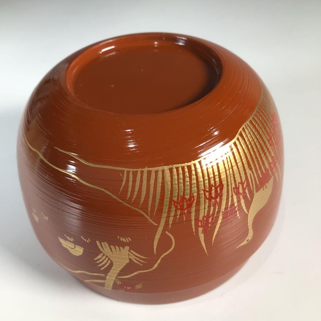 Ｎ７５８　棗　『田中宗凌作』『橘水鳥蒔絵』『白粉解棗』　共箱　茶道具