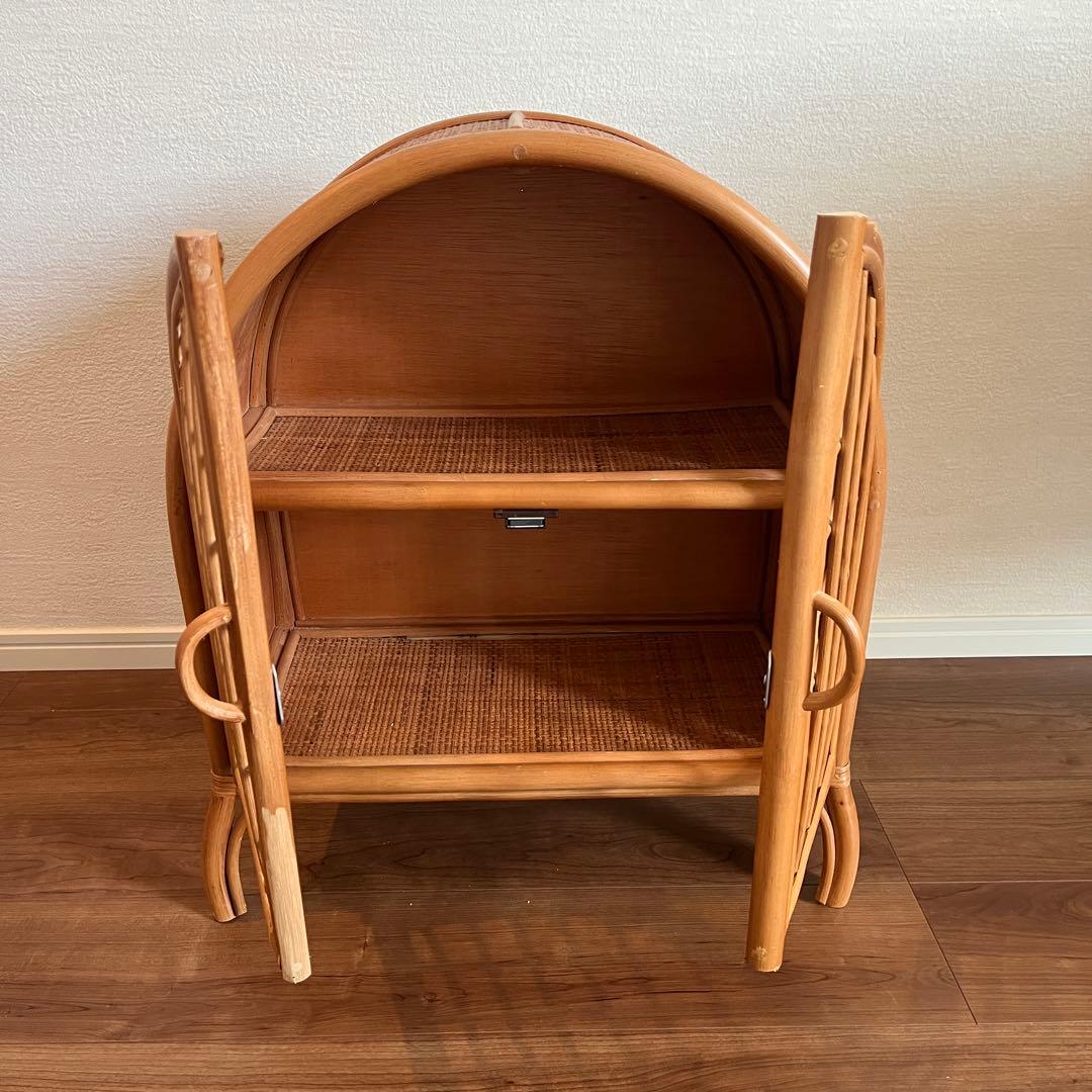 ZARAラタン アーチ型キャビネット 2段