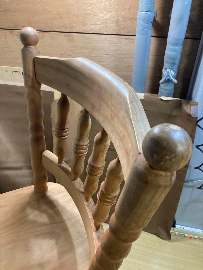 椅子　ヴィンテージ　ダイニングチェア　カフェチェア　剥離