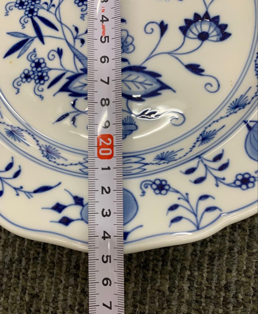 マイセン　ブルーオニオン大皿meissen blue onion 25cm 6枚