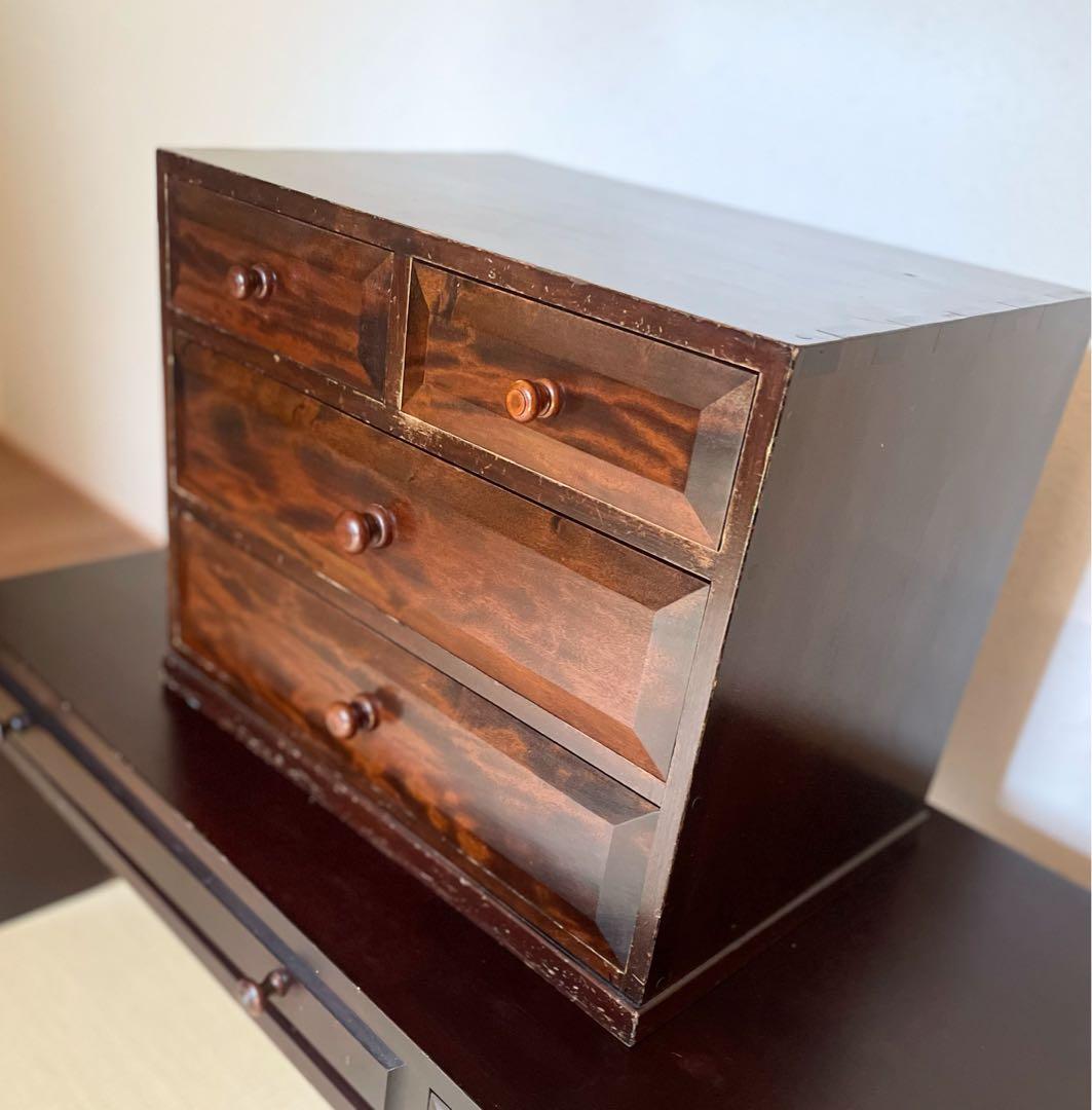 慈雨　松本民芸家具 凸面 小引き出し 民藝家具小物タンス 整理箪笥