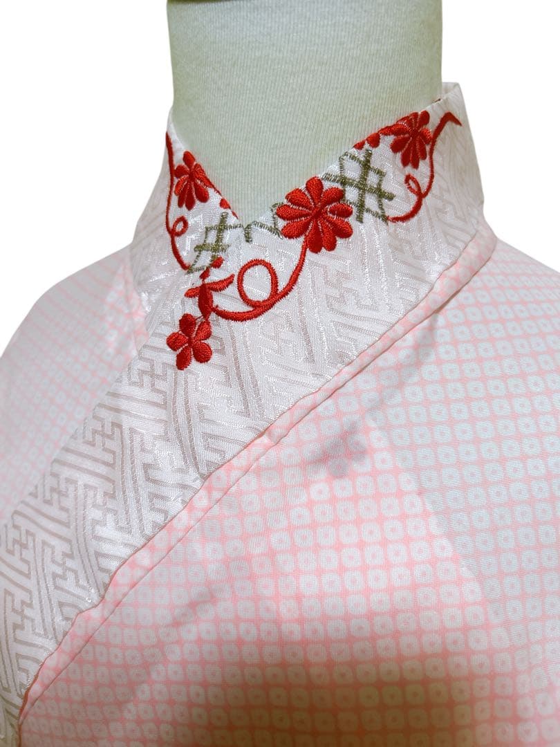 人気の鹿の子柄♡七五三　7歳　女の子　フルセット　一式　赤系　ゴールド