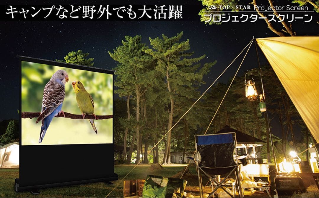 限定1台プロジェクタースクリーン 100インチ（自立式・床置き)家庭用、業務用