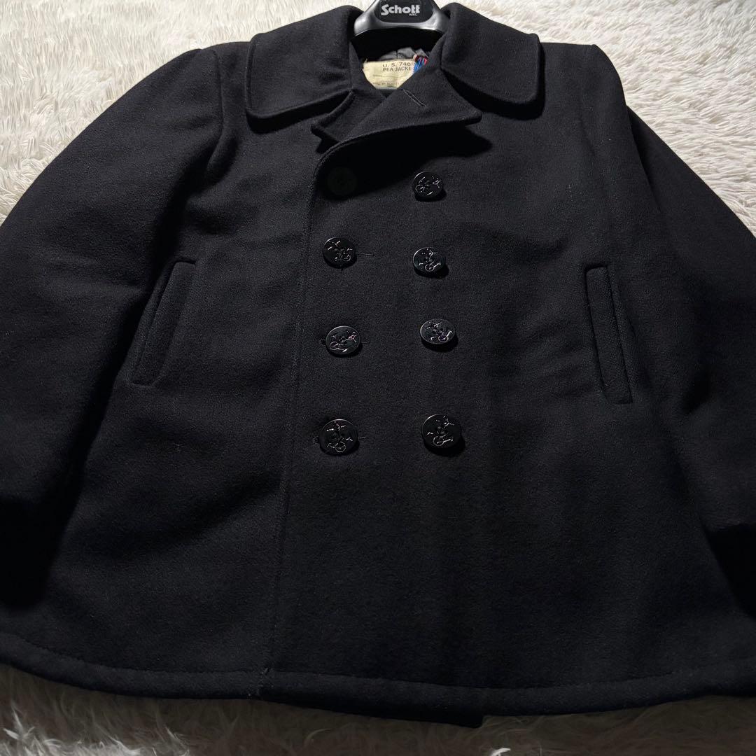 m*y様 美品/42サイズ✨schott ピーコート　ネイビー　キルティング　U