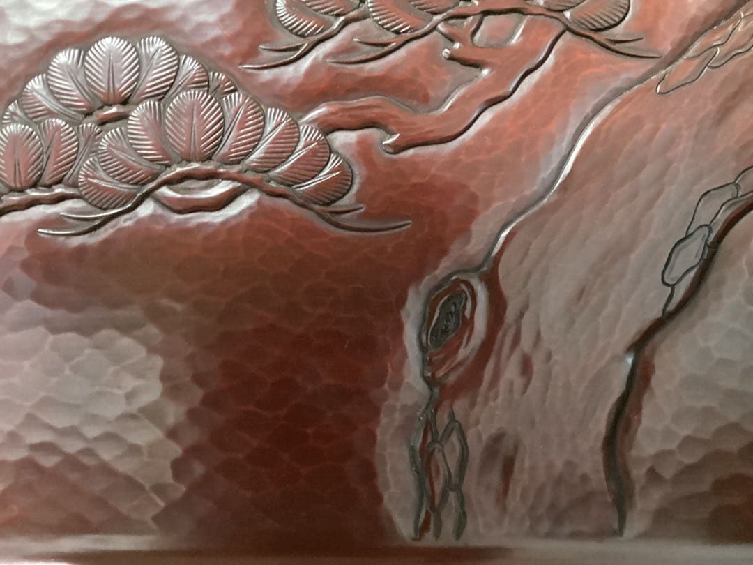 鎌倉彫　八勝堂　角型盆　伝統工芸品