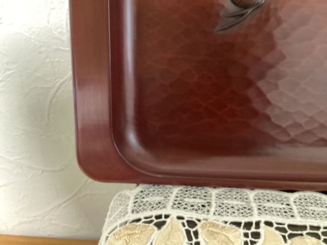 鎌倉彫　八勝堂　角型盆　伝統工芸品