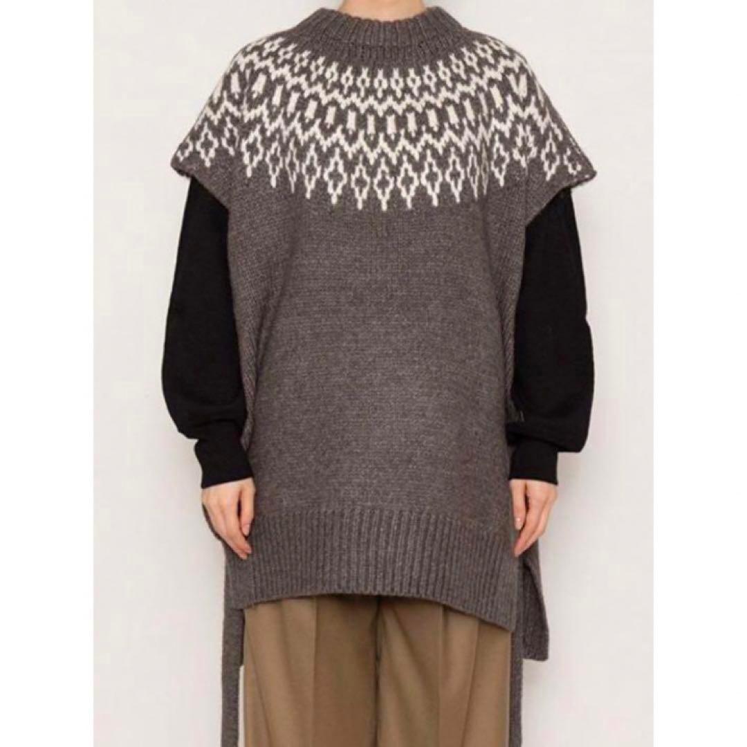 ジャケット・アウター NORDIC SWEATER PONCHO