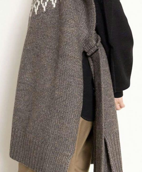 ジャケット・アウター NORDIC SWEATER PONCHO