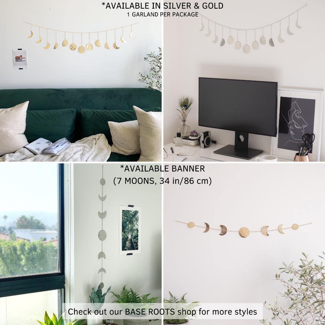 お部屋のアクセントに　ハンドメイド月相ガーランド