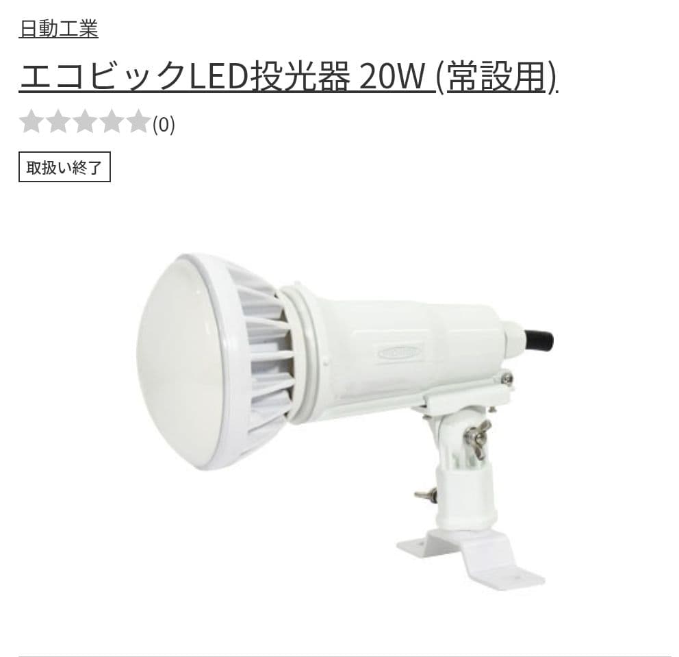 【新品未使用】エコビックLED投光器 20W　本体