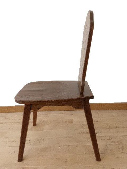 勇峰工芸　チロル　イス④　チェアー　ナラ材家具　 旭川家具　再塗装済　ＵＳＥＤ
