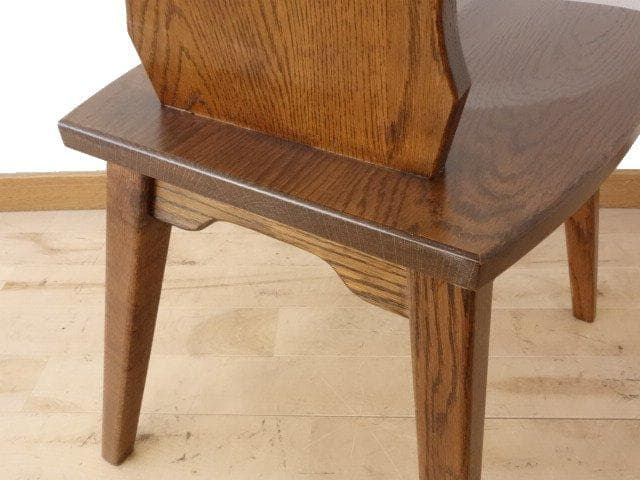 勇峰工芸　チロル　イス④　チェアー　ナラ材家具　 旭川家具　再塗装済　ＵＳＥＤ