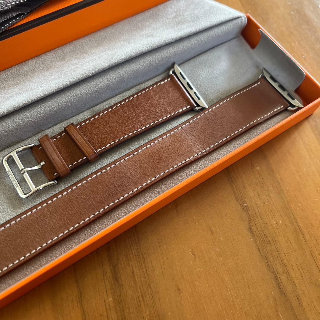 45㎜　Apple Watch エルメス　ブラウン　ドゥブルトゥール