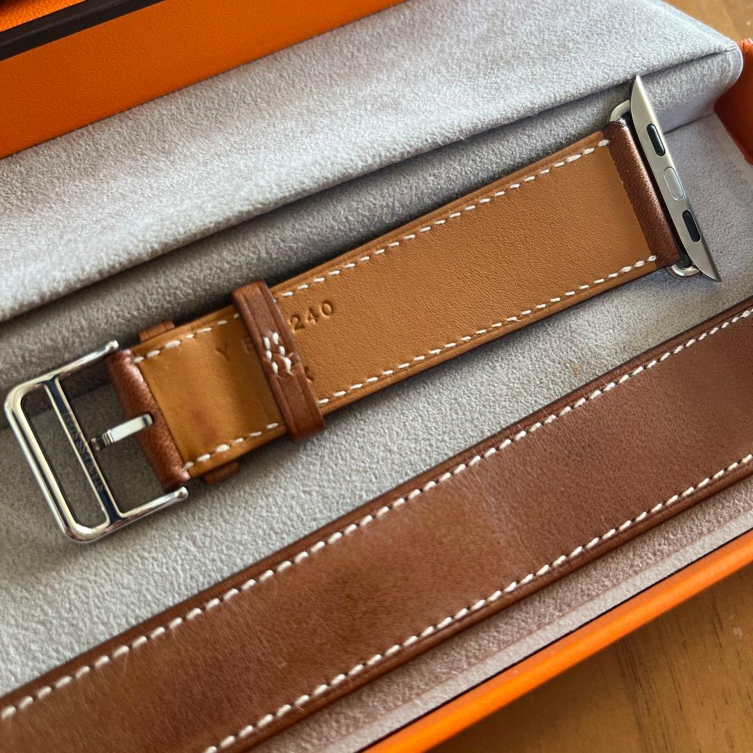 45㎜　Apple Watch エルメス　ブラウン　ドゥブルトゥール