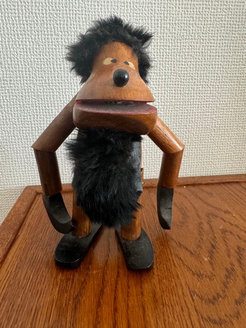 デンマーク製 ヴィンテージ ウッドドール 木製 置物