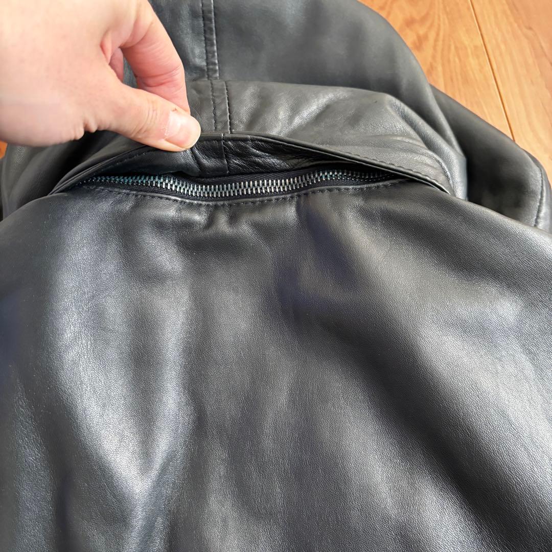 美品 BURBERRY LONDON イタリア製 レザー ダッフルコー