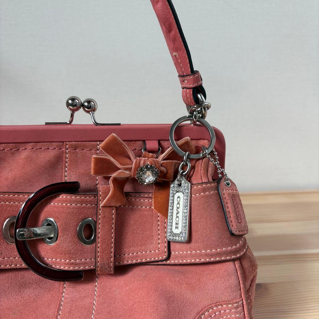 バッグ Coach Soho Kisslock Hand Bag Pink