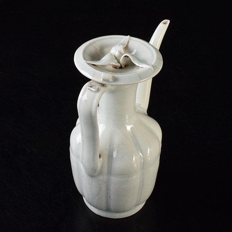 中国　影青　青白磁　蓋付水注瓶　N　7115