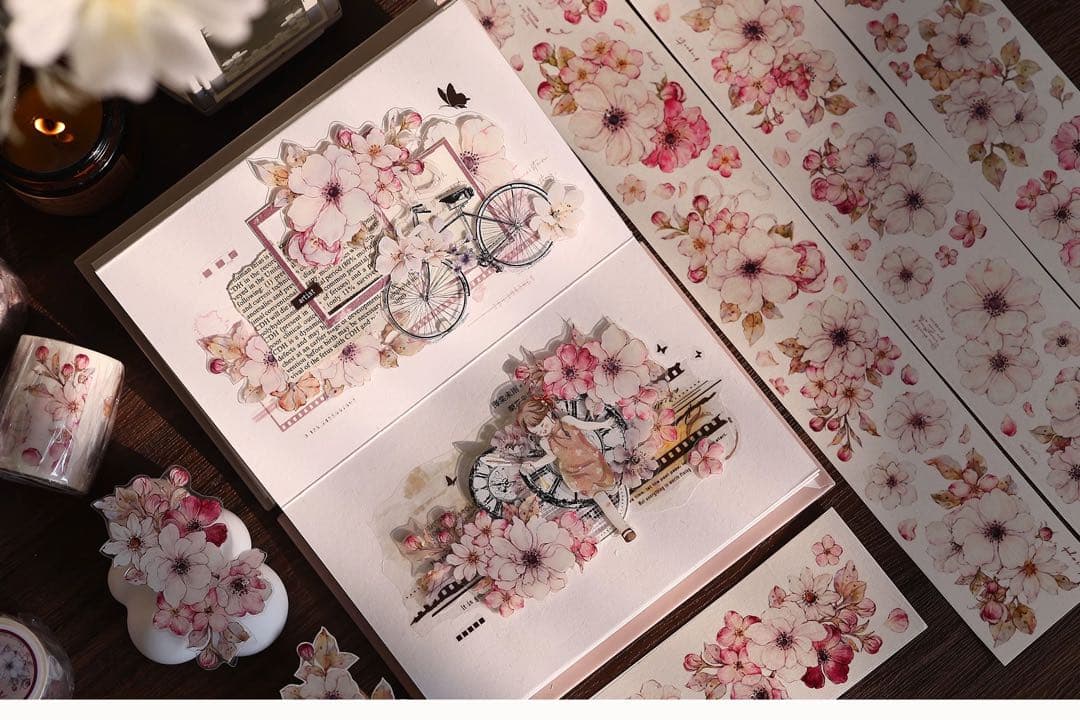 小白家文創《桃夭》海外マスキングテープ　マステ 【2218】