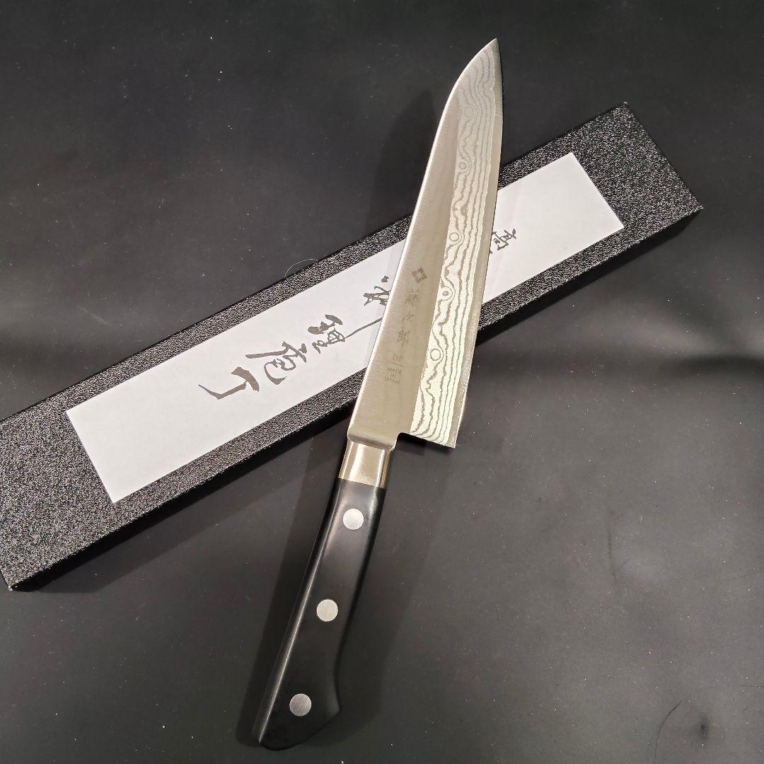 藤次郎 DP霞流し鋼 VG10割込 口金付 牛刀 包丁 180mm F-508