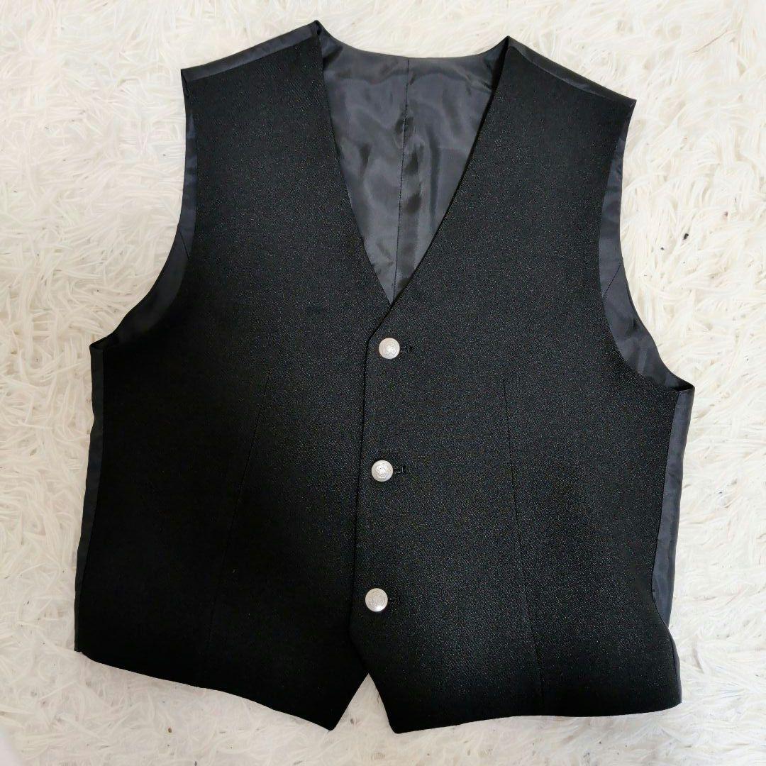 【極美品】ワンダーファクトリー スーツ 6点セット　ベスト　卒服　黒　160cm