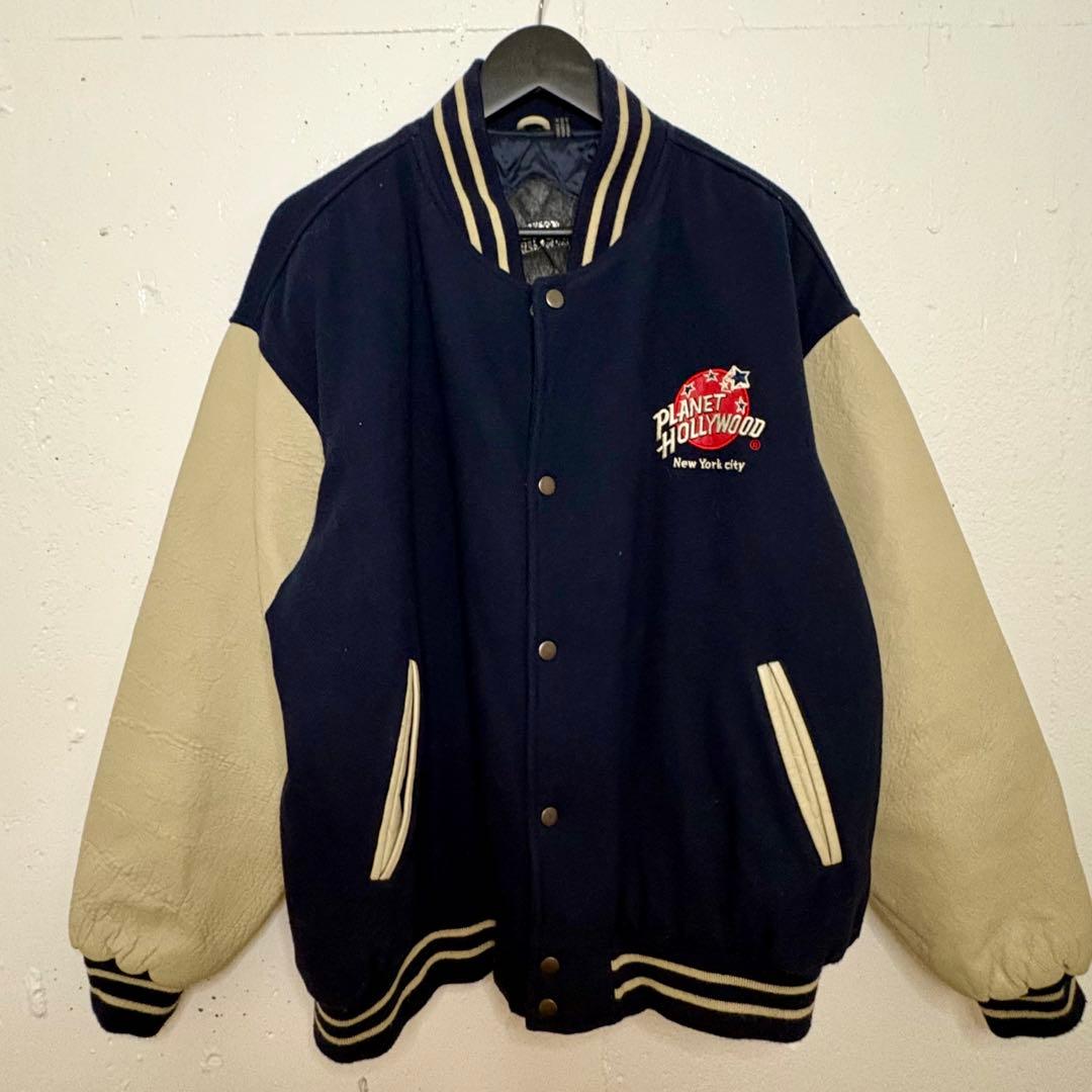 Planet Hollywood スタジャン ネイビー/ベージュ