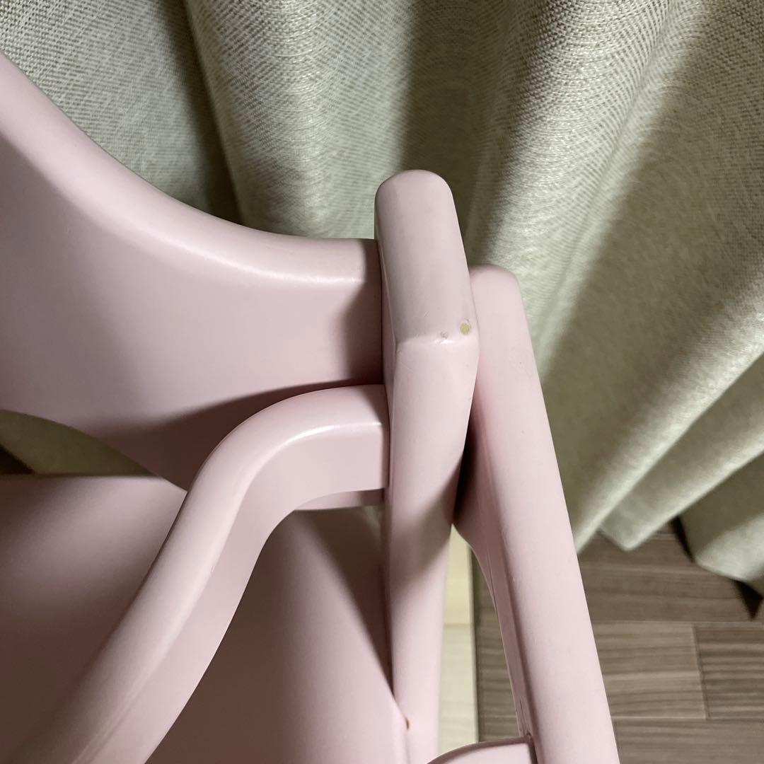 【希少色】　ヤマトヤ　ハイチェア　アッフルチェア　テーブル　ピンク