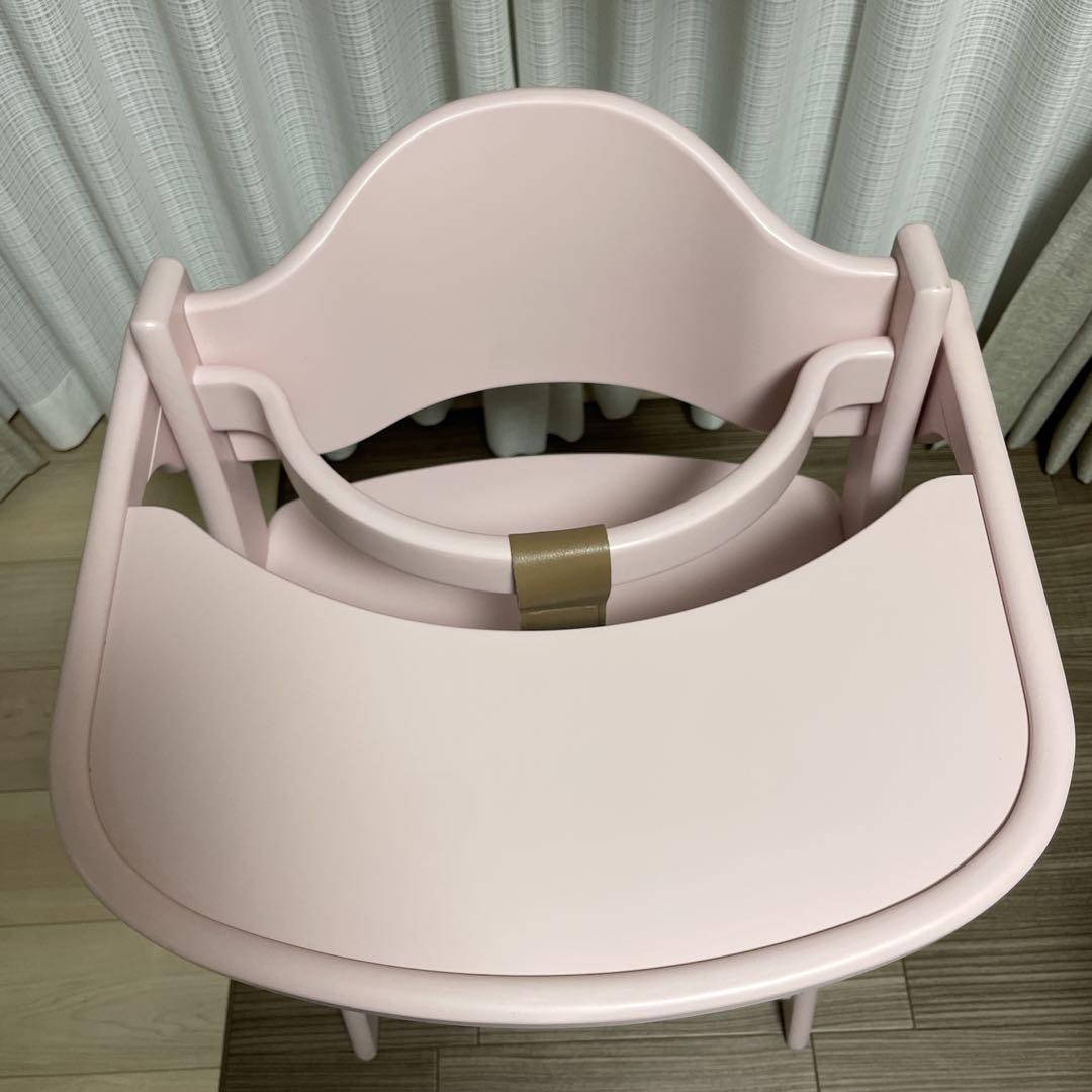 【希少色】　ヤマトヤ　ハイチェア　アッフルチェア　テーブル　ピンク