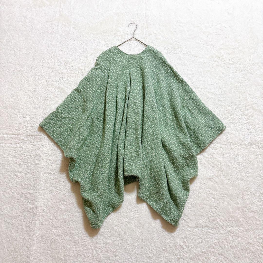 [超美品]SOU・SOU ソウソウ ポンチョ グリーン F