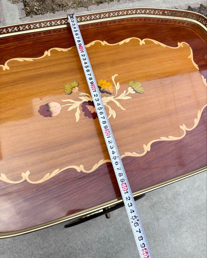 象嵌 ティーカート キッチンワゴン アンティーク 高級クラシック