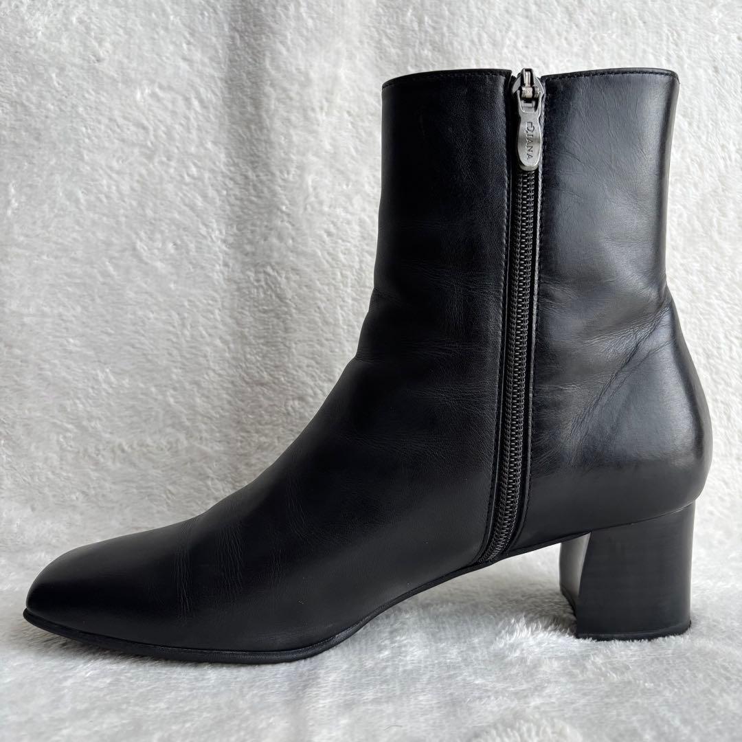 ✨️未使用級✨️ DIANA ダイアナ ショートブーツ レザー 黒 23.5㎝