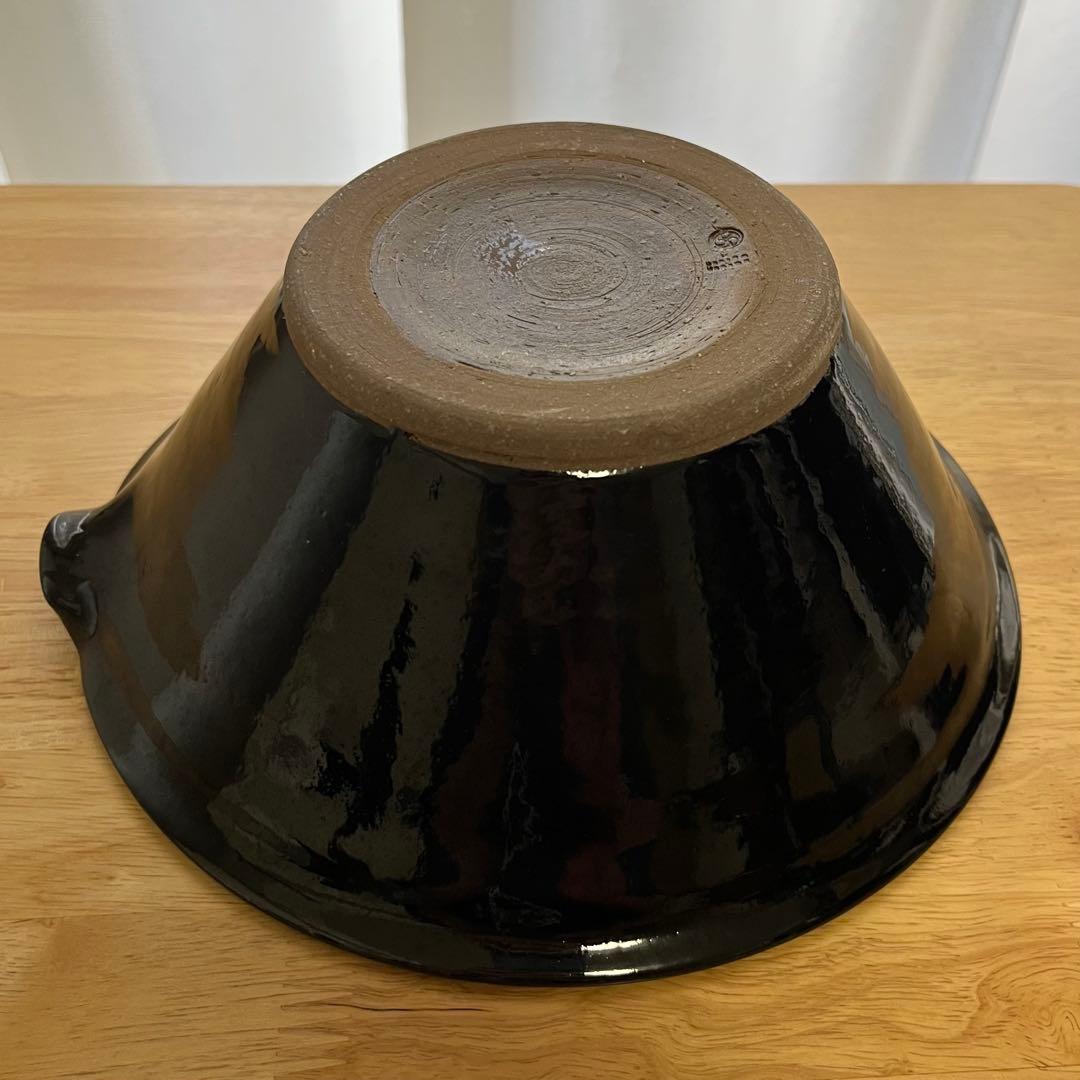 作家物 陶芸 創作 伊賀焼の摺鉢 職人 手作り 七寸 21cm ※欠けあり　04