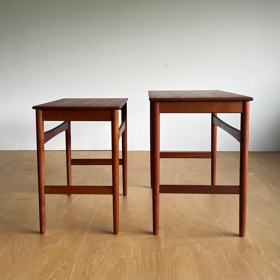 Hans J. Wegner AT40ネストテーブル チーク無垢材 ウェグナー