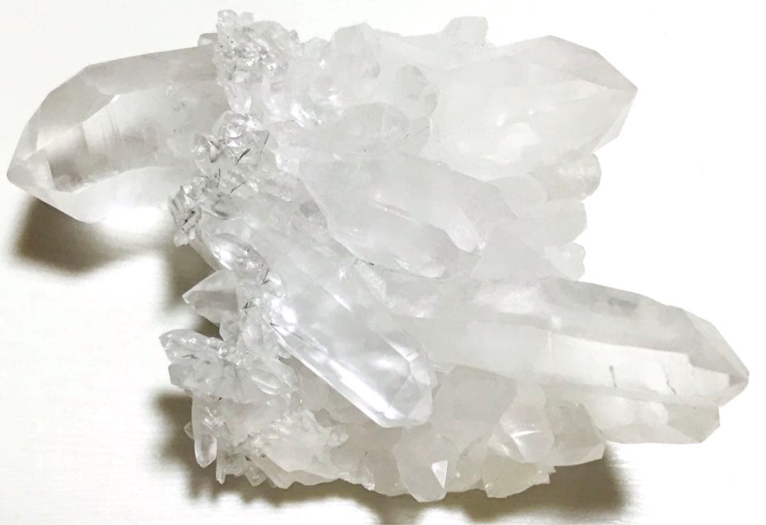 天然石　ブラジル産　ブラックルチル・虹入り　クラスター　原石　パワーストーン