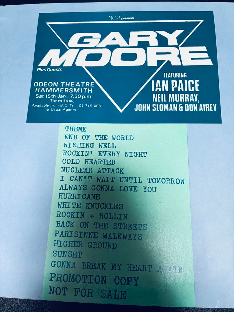 Gary Moore Hurricane LIVE 3枚組 レコード