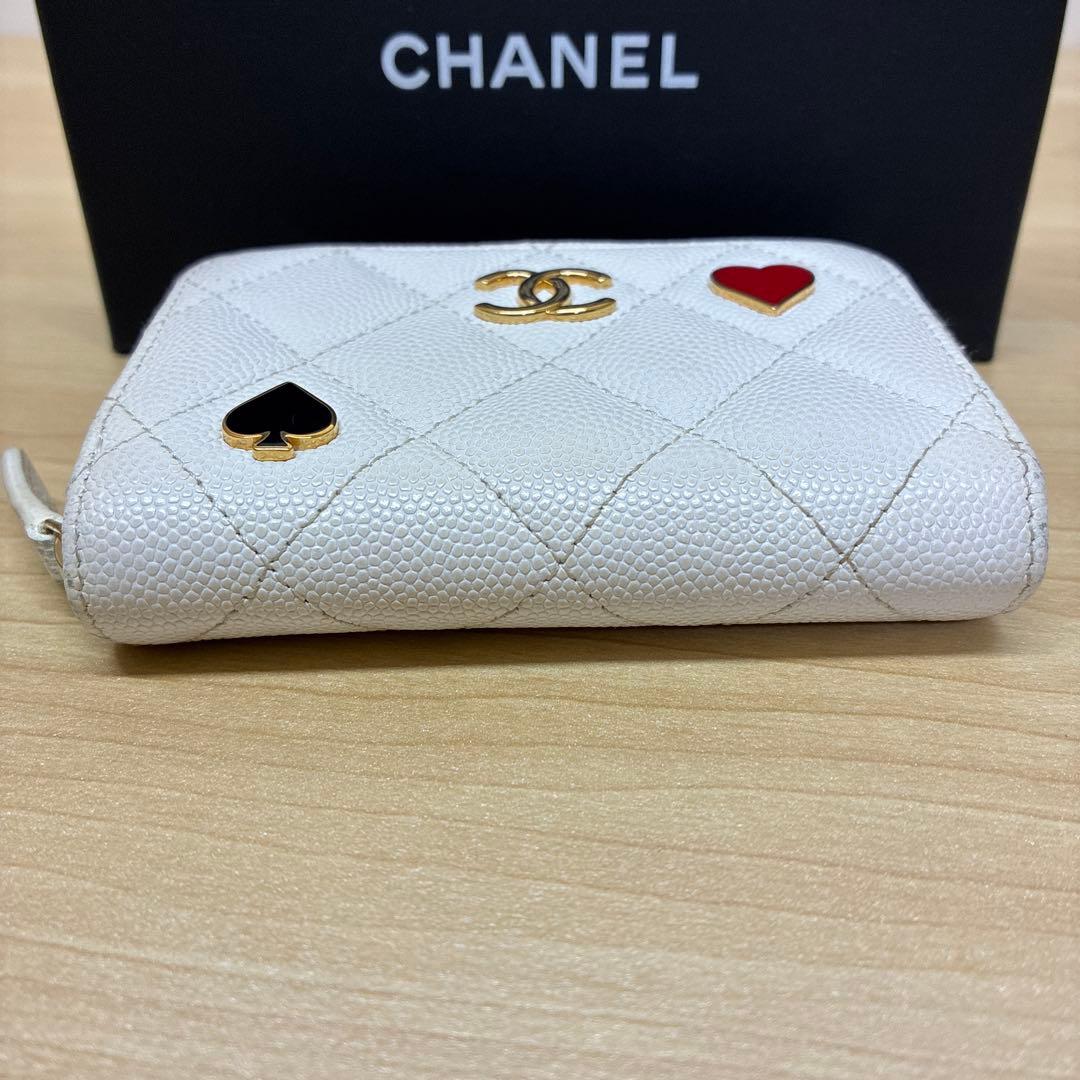 シャネル　ケース　カードケース　キャビアスキン　ココマーク