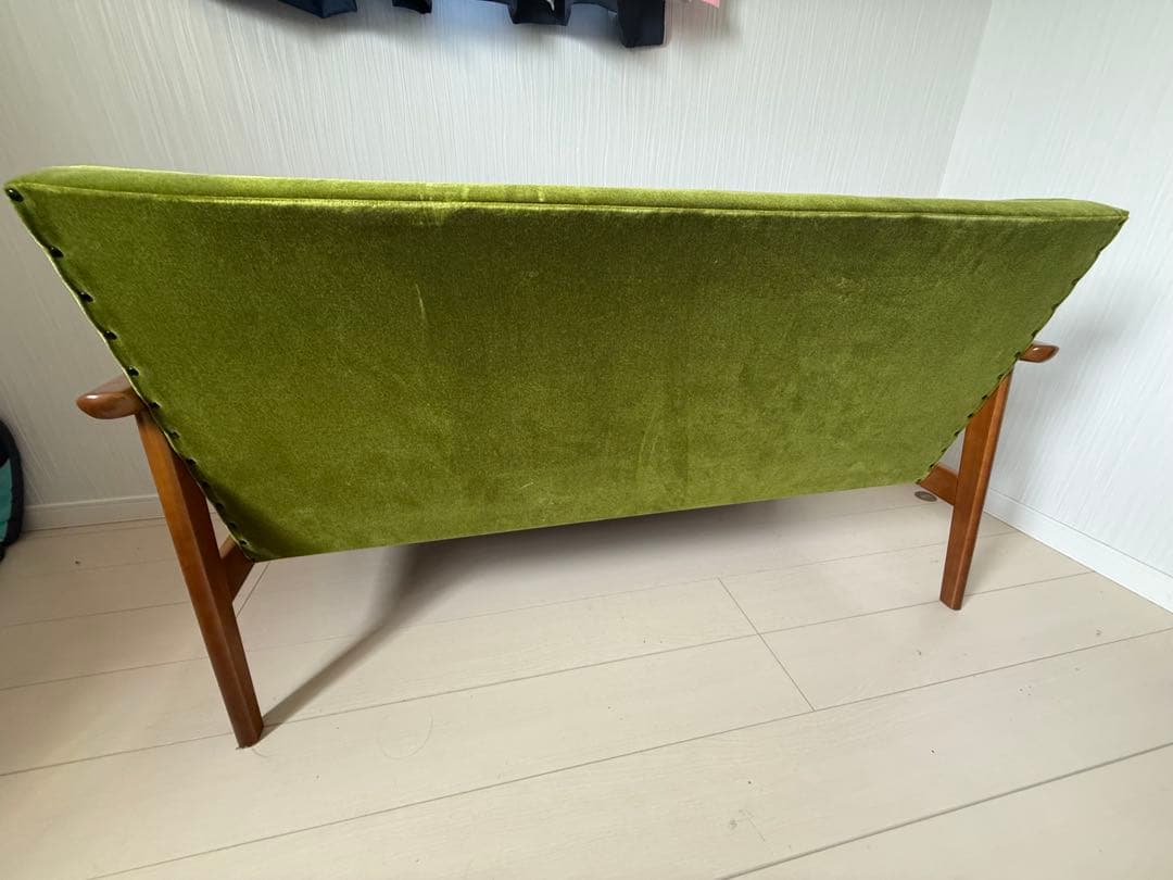 カリモク60 Kチェア 2シーター モケットグリーン