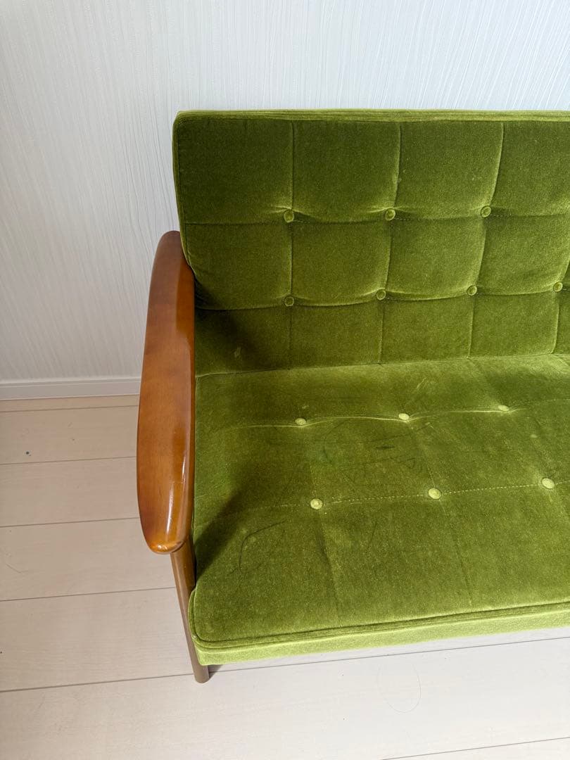 カリモク60 Kチェア 2シーター モケットグリーン