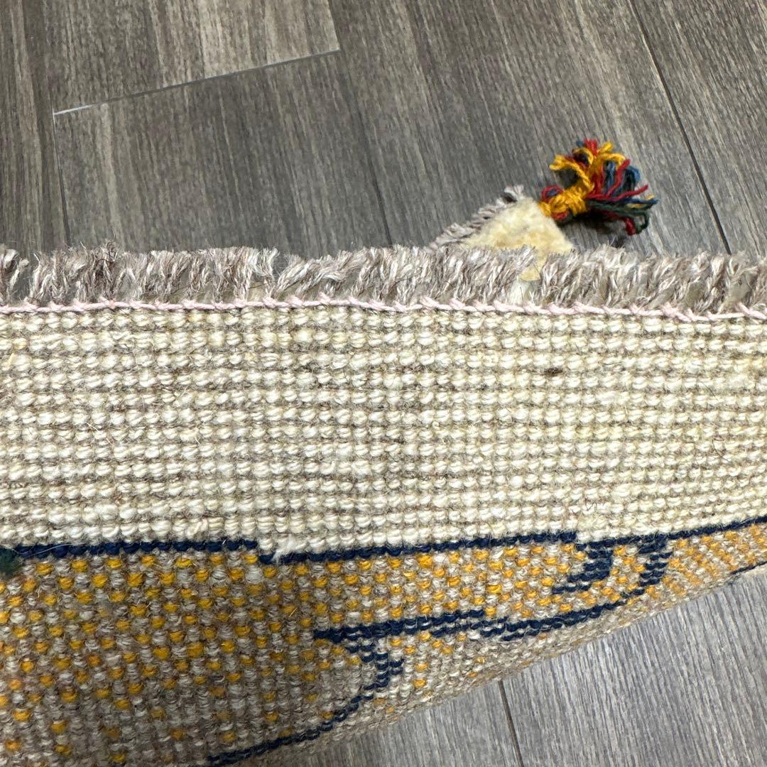 ペレシヤギャッベ手織り絨毯ミニラグアニメル絨毯42cmx38cm